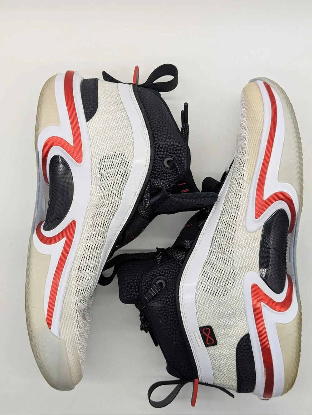 Nike Air Jordan 36 Psychic Energy White Black Red Mens Size 13 CZ2750-100 Shoes